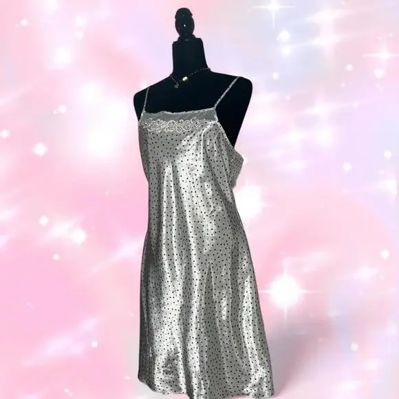 Y2K 2000s White Dress With Navy And Light Blue Stars By Gloria Vanderbilt - Picture 3 of 5